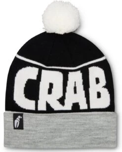 Crab Grab Pom Beanie -Dakine Central max 293256 FA20 crab grab snowboard beanies pom black grey front