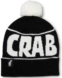 Crab Grab Pom Beanie -Dakine Central max 3359646 crab grab snowboard beanies pom black white front